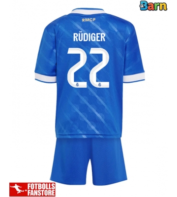 Real Madrid Antonio Rudiger #22 Tredje Tröja Barn 2025-26 Kortärmad (+ Korta byxor)